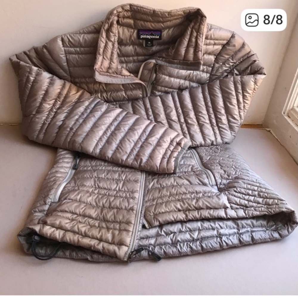 Patagonia Jacket S-XS Ultra Light Down Puffer Silver Gray - Picture 8 of 8